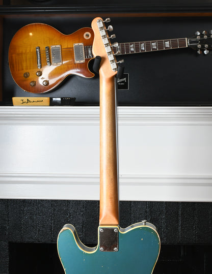Danocaster Single Cut Faded Lake Placid Blue