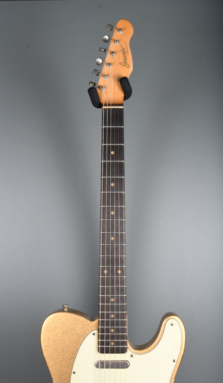 Danocaster Gold Sparkle Single Cut, Celantano Hybrid Tele pickups!