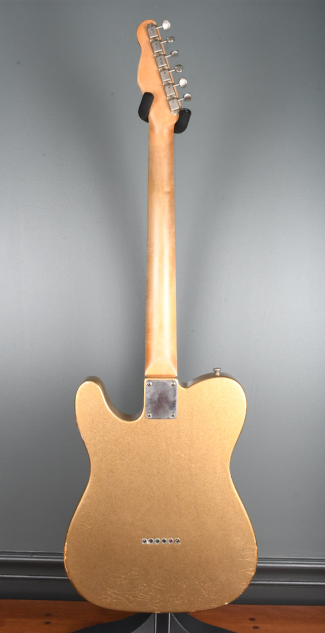 Danocaster Gold Sparkle Single Cut, Celantano Hybrid Tele pickups!