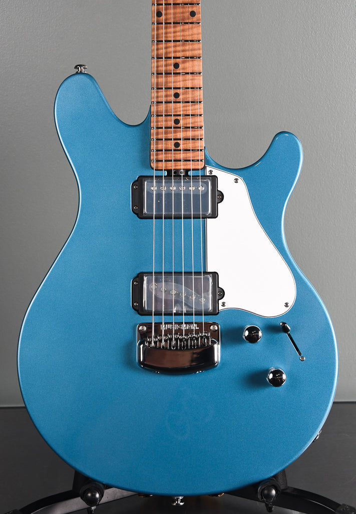 2019 Ernie Ball Music Man James Valentine Signature Guitar, Roasted Maple Neck. Toluca Blue