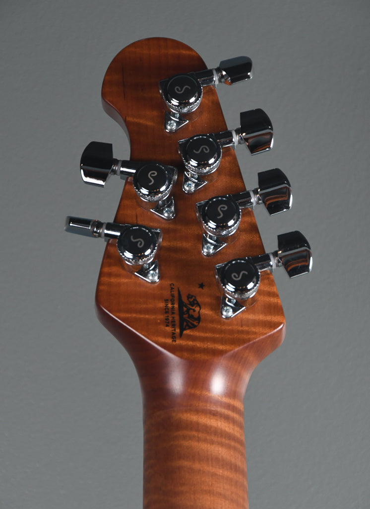 2019 Ernie Ball Music Man James Valentine Signature Guitar, Roasted Maple Neck. Toluca Blue