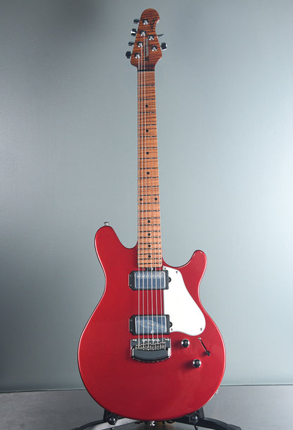 2019 Ernie Ball Music Man James Valentine Signature Guitar w/Trem, Roasted Maple Neck. Husker Red