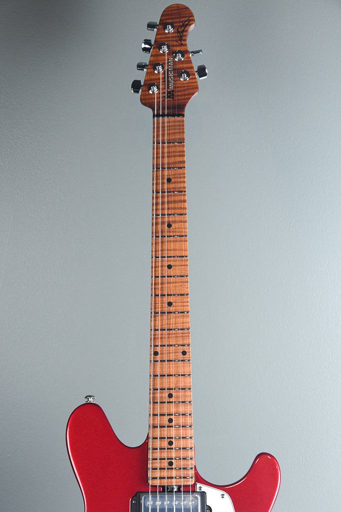 2019 Ernie Ball Music Man James Valentine Signature Guitar w/Trem, Roasted Maple Neck. Husker Red