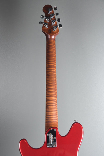 2019 Ernie Ball Music Man James Valentine Signature Guitar w/Trem, Roasted Maple Neck. Husker Red