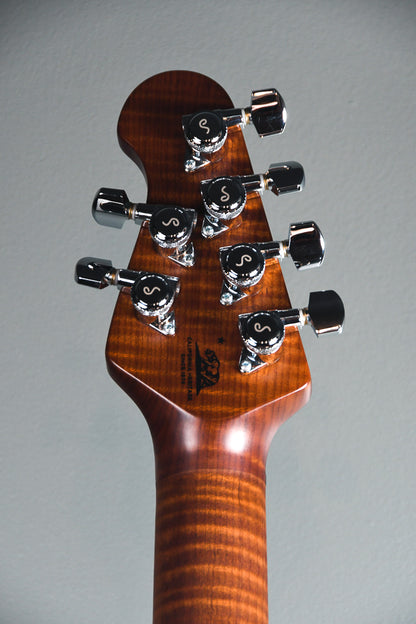 2019 Ernie Ball Music Man James Valentine Signature Guitar w/Trem, Roasted Maple Neck. Husker Red