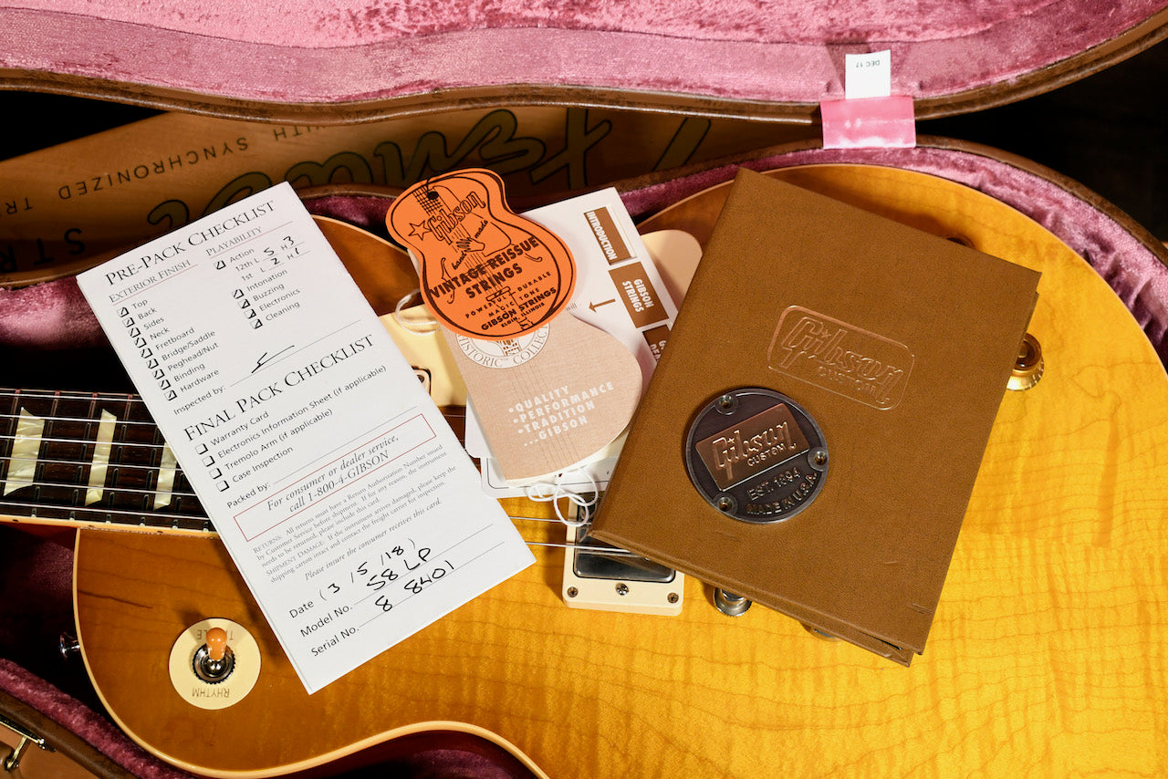 2018 Gibson 1958 Les Paul Standard Reissue R8 Lemon Burst