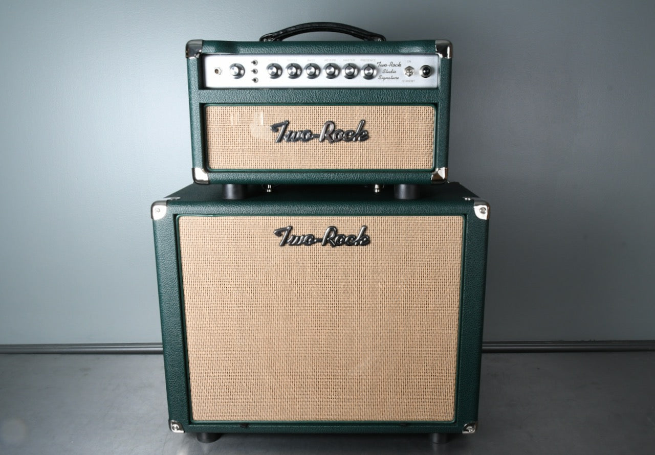 2020 Two Rock Studio Signature Head & 1x12 Cabinet British Racing Green/Cane Tolex