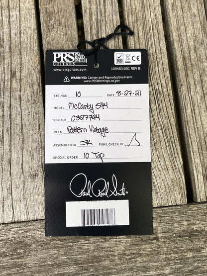 Paul Reed Smith PRS McCarty 594 10 Top Trampas Green