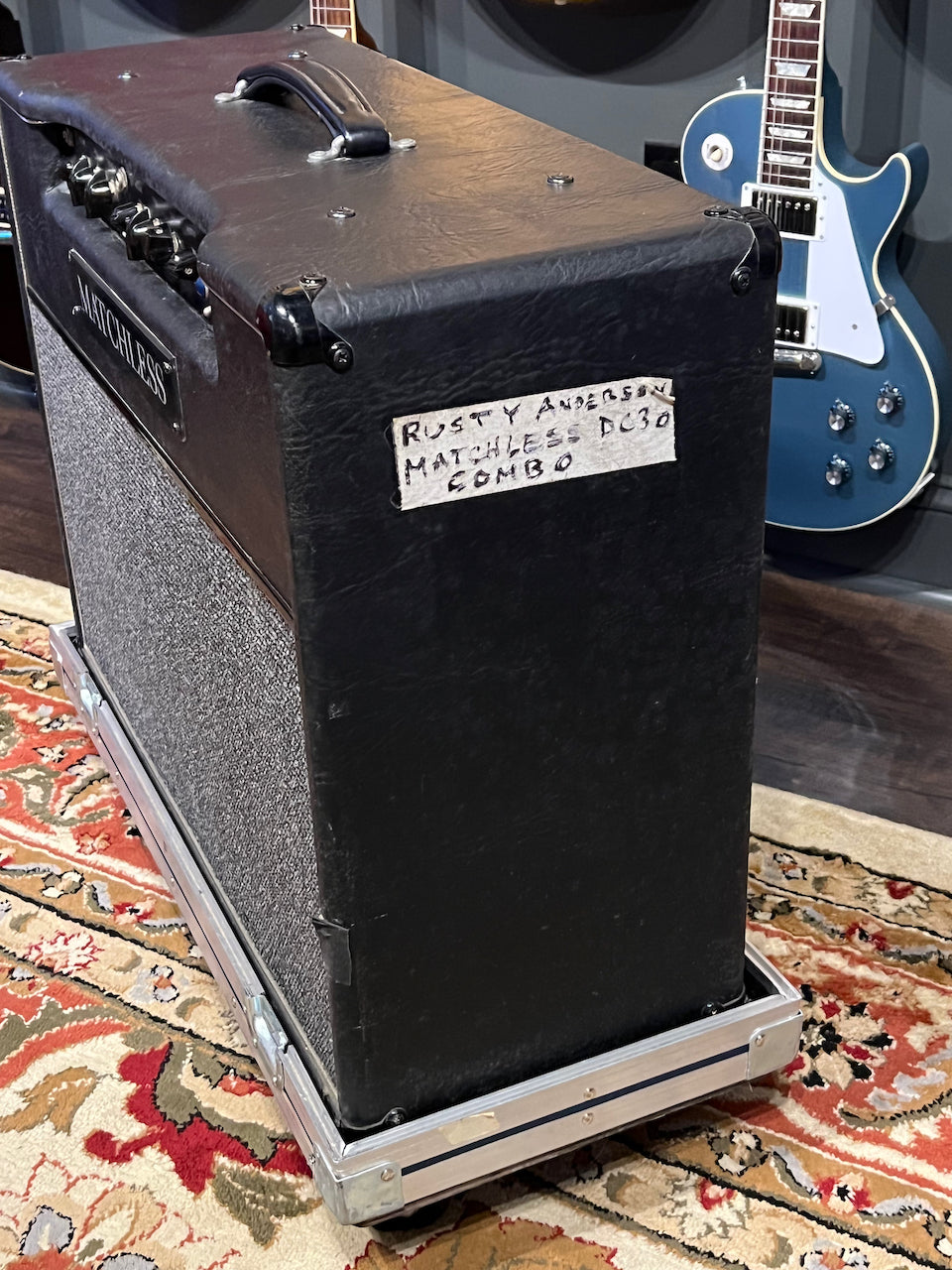 1995 Matchless DC30 2x12 Combo Black with Road Case. Sampson Era. Rusty Anderson's amp