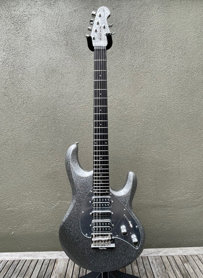 2020 Ernie Ball Music Man BFR Silhouette Silver Flake Sparkle DEMO