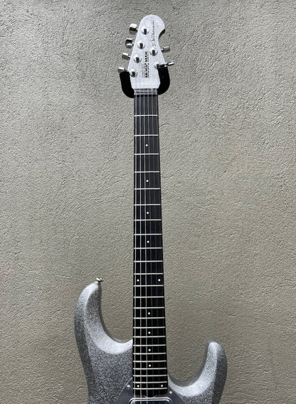 2020 Ernie Ball Music Man BFR Silhouette Silver Flake Sparkle DEMO
