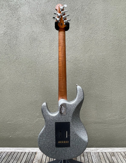 2020 Ernie Ball Music Man BFR Silhouette Silver Flake Sparkle DEMO