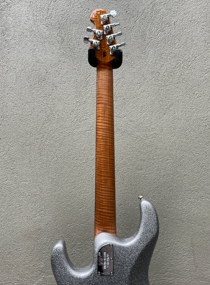 2020 Ernie Ball Music Man BFR Silhouette Silver Flake Sparkle DEMO