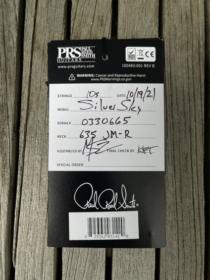 Paul Reed Smith PRS John Mayer Silver Sky Golden Mesa