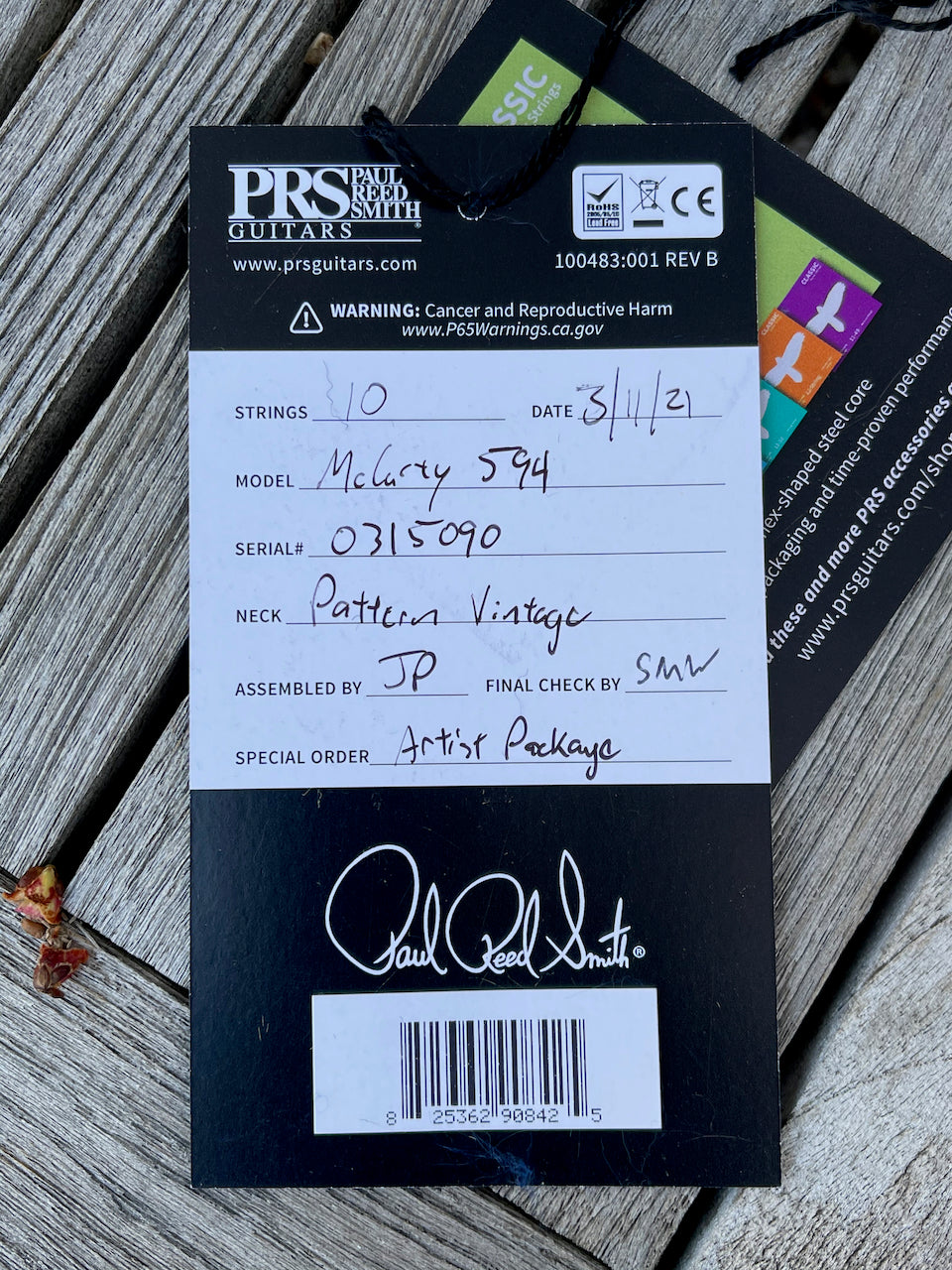 Paul Reed Smith PRS McCarty 594 Artist Dark Cherry Sunurst
