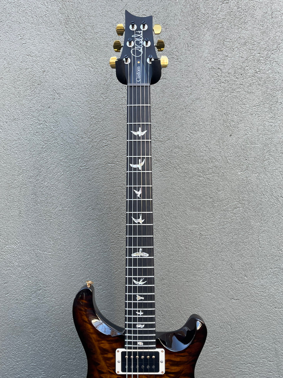 Paul Reed Smith PRS Custom 24 10 Top Quilt Black Gold Wrap Flamed Maple Neck/Ebony Board