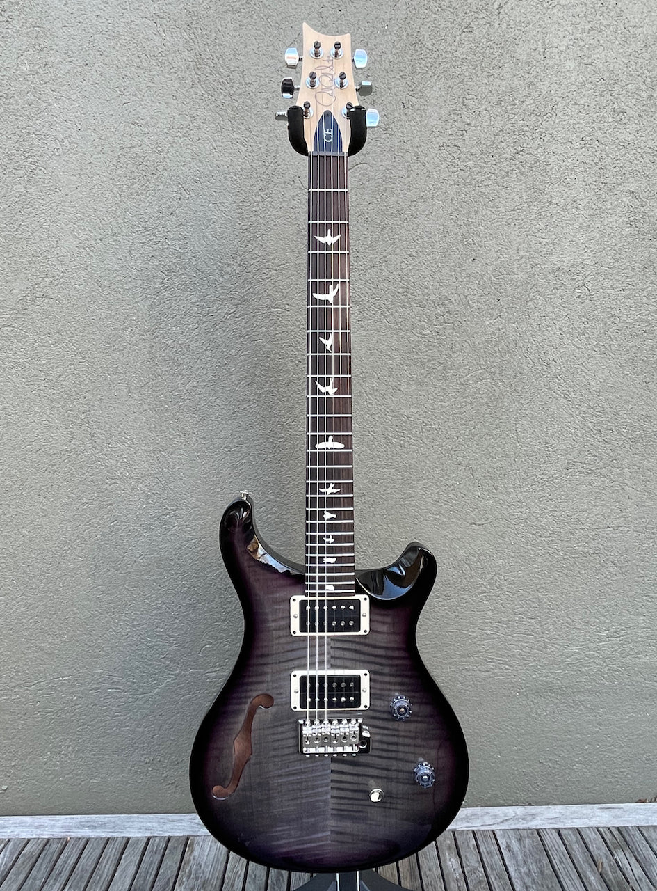 Paul Reed Smith PRS CE 24 Semi Hollow *Custom Color* Smoked Purple Burst Black Wrap