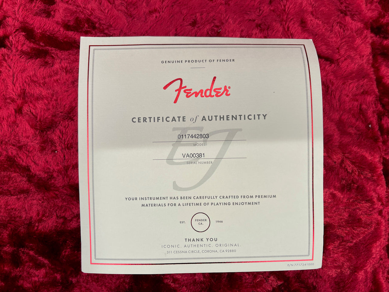 2020 Fender Stories Collection Eric Johnson 1954 Stratocaster "Virginia" Sunburst