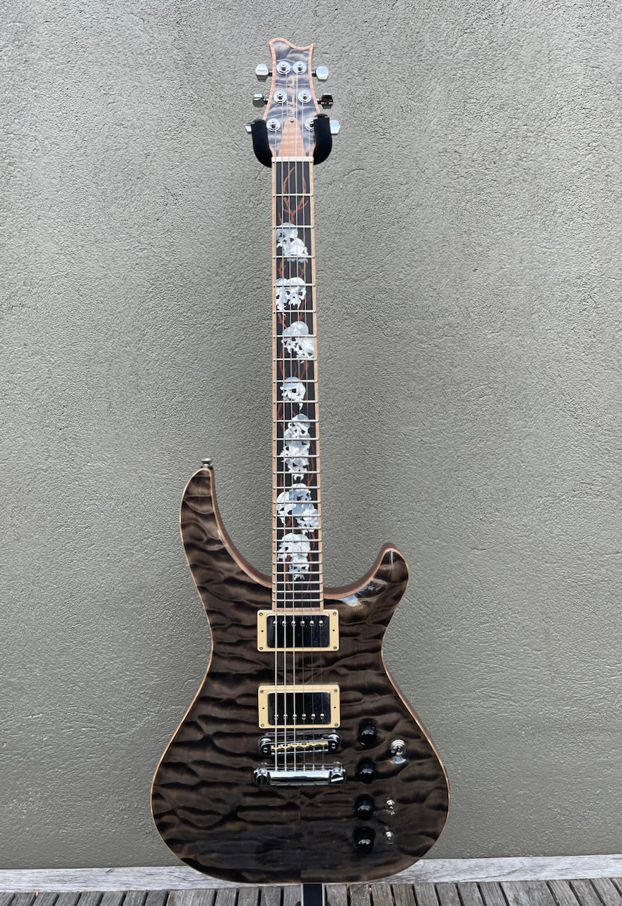 2003 McNaught Phoenix Signature Series Rattlesnake Double Diamond Quilt Skull Pile Inlays