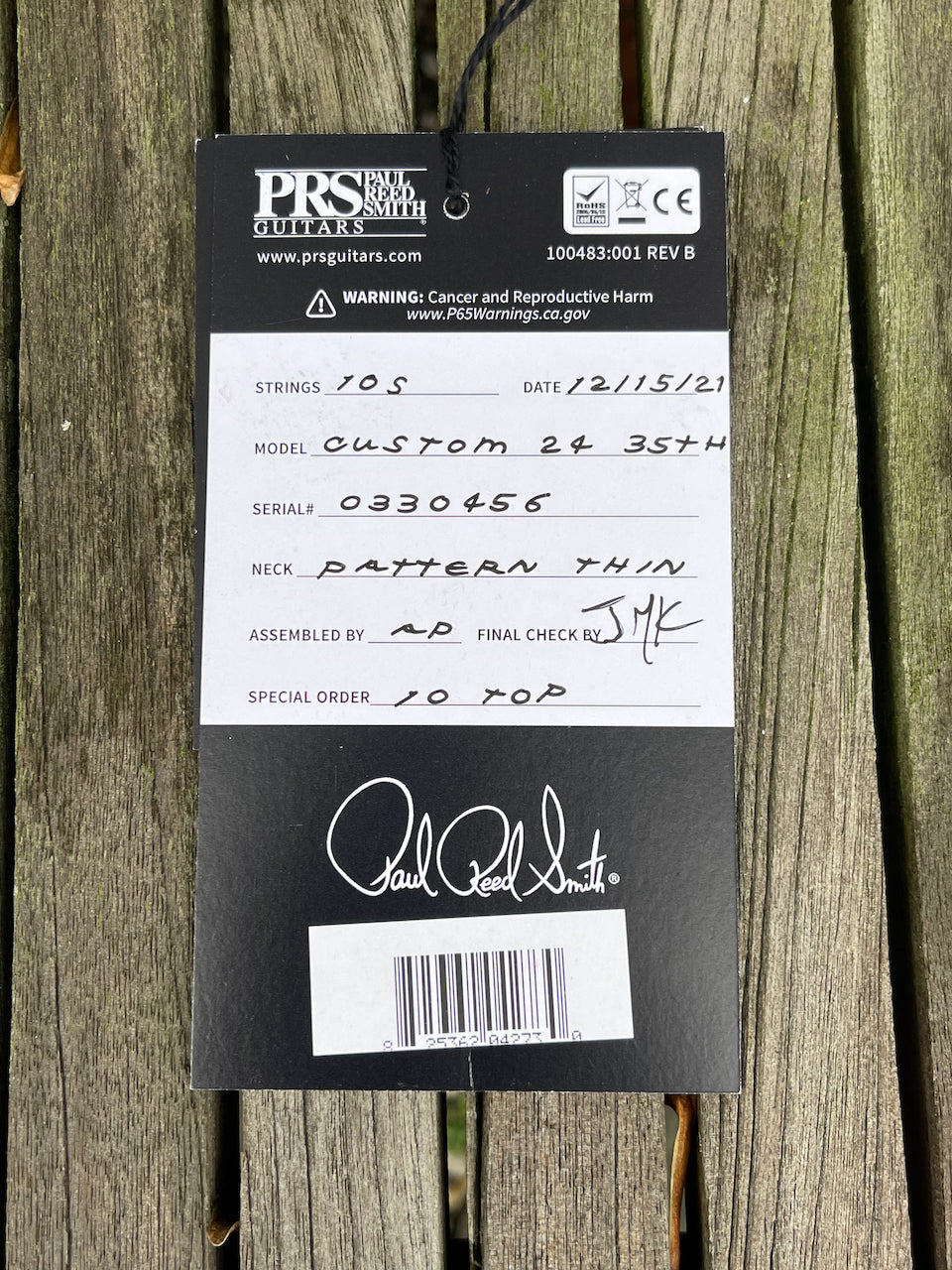 Paul Reed Smith PRS Custom 24 35th Anniversary 10 Top Violet Blue Burst