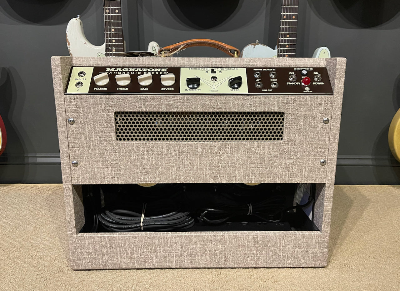 Magnatone Panoramic Stereo 2x10 Combo *Custom Color* Fawn with Wheat Grill
