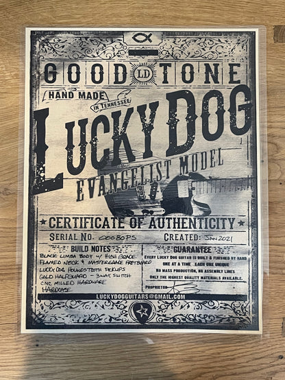 2021 Lucky Dog Evangelist Black Limba