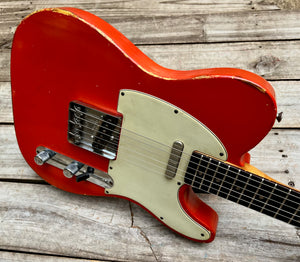 NEW Danocaster Single Cut Faded Fiesta Red