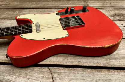 NEW Danocaster Single Cut Faded Fiesta Red