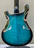 Paul Reed Smith PRS SE Hollowbody II Piezo Peacock Blue Burst