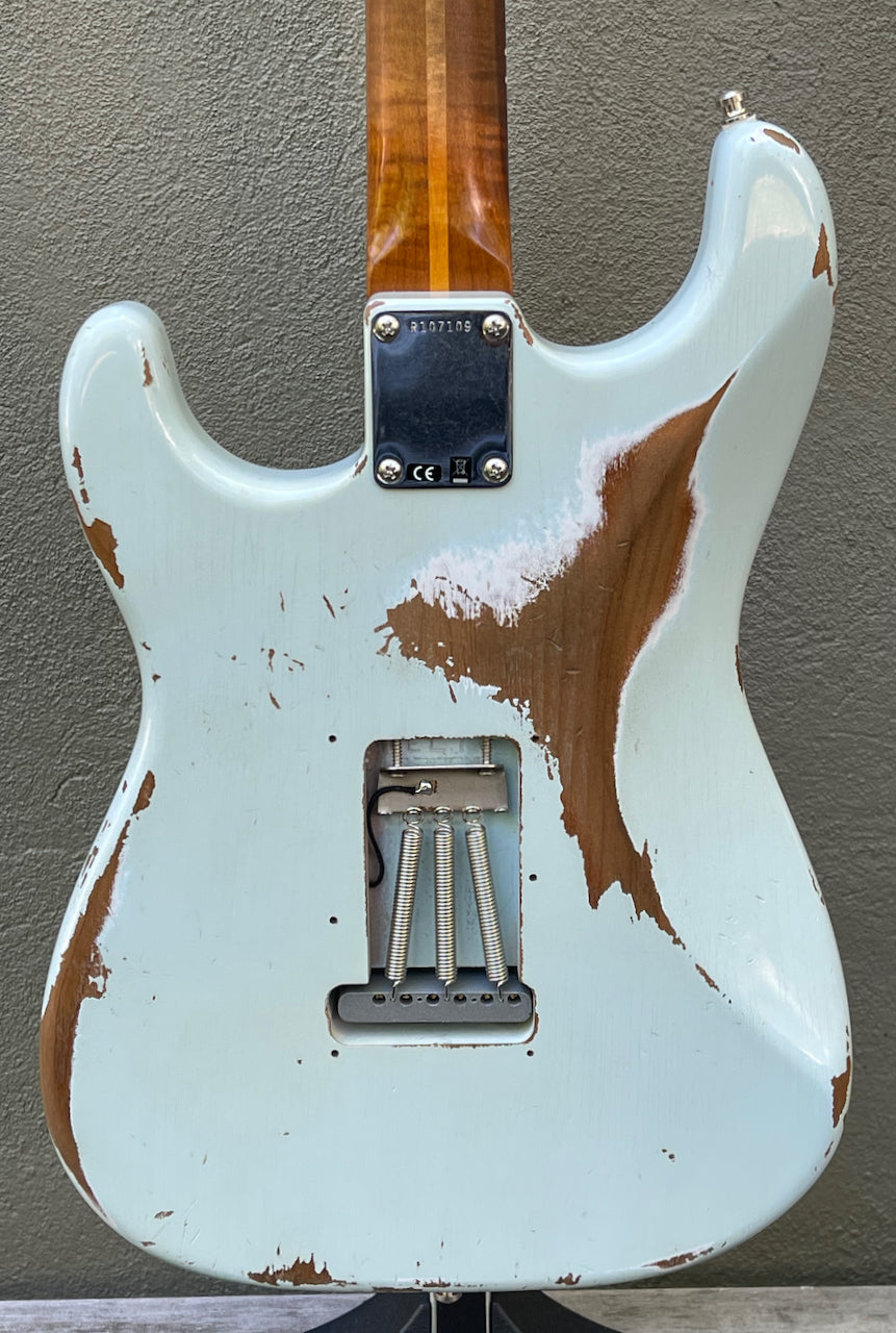 2021 Fender Custom Shop '60 Stratocaster GT11 Heavy Relic Sonic Blue Roasted Maple Neck