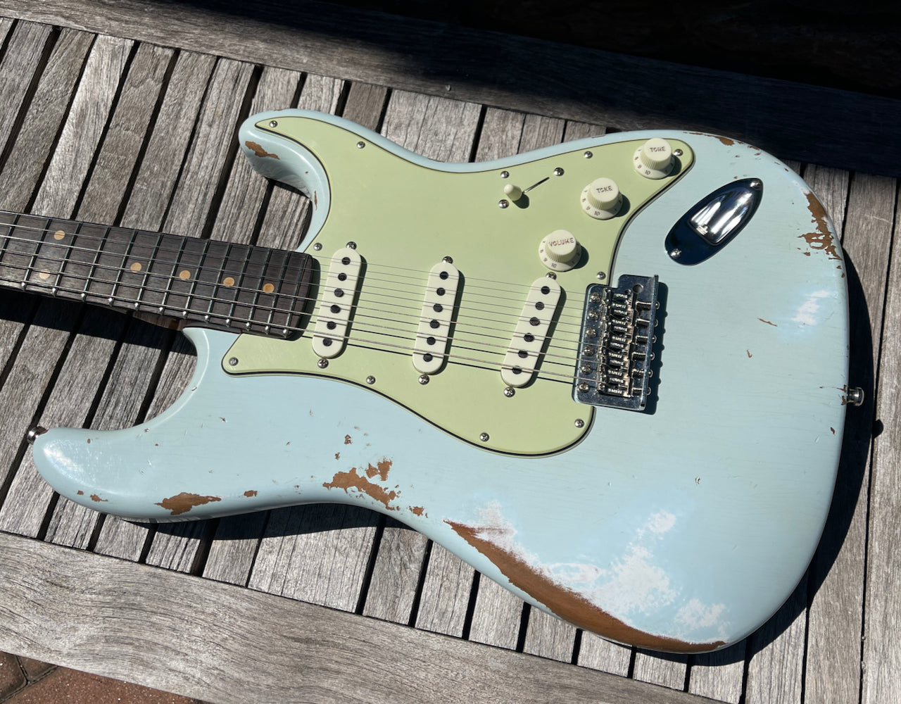 2021 Fender Custom Shop '60 Stratocaster GT11 Heavy Relic Sonic Blue Roasted Maple Neck