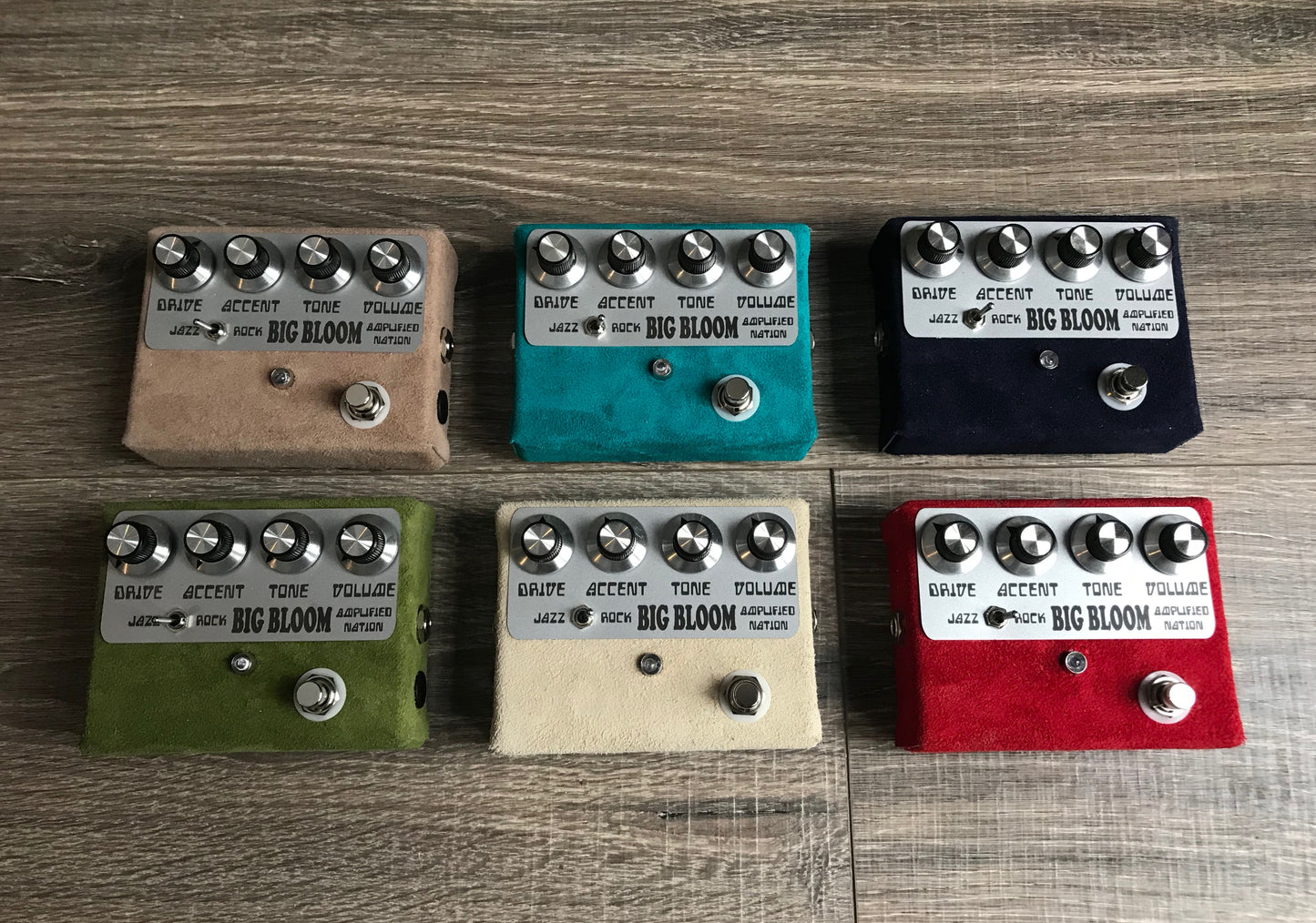 Amplified Nation Big Bloom Overdrive Pedal Jade Suede