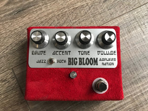 Amplified Nation Big Bloom Overdrive Pedal Red Suede