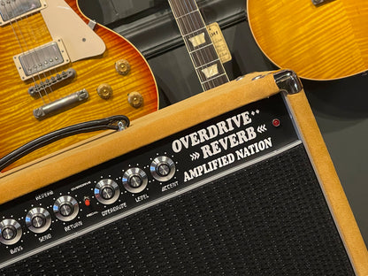 Amplified Nation Overdrive Reverb 50 Watt Head & 1x12 Cabinet Buckskin Suede/Black Grill