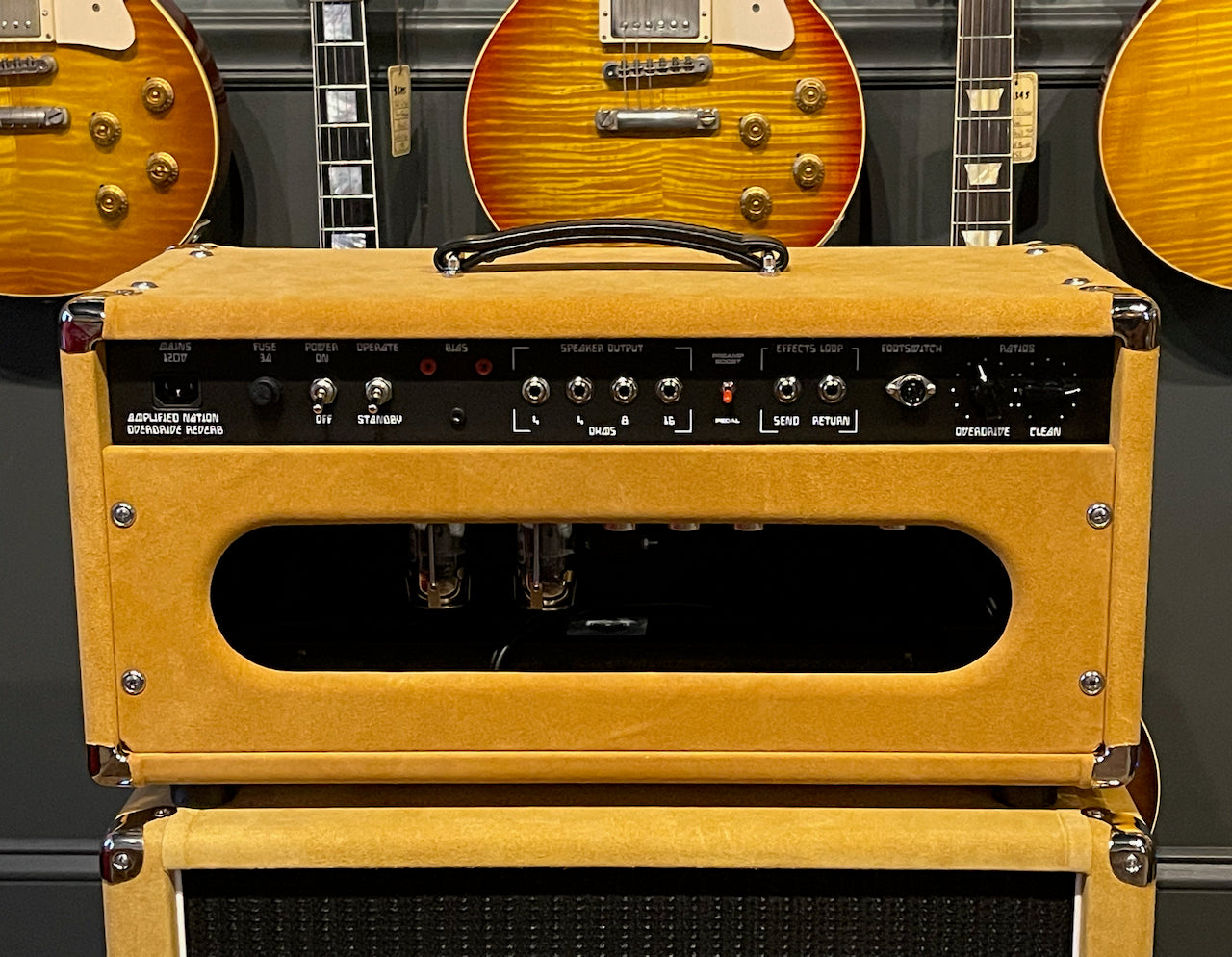 Amplified Nation Overdrive Reverb 50 Watt Head & 1x12 Cabinet Buckskin Suede/Black Grill