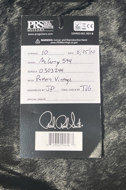 2020 Paul Reed Smith PRS McCarty 594 Yellow Tiger