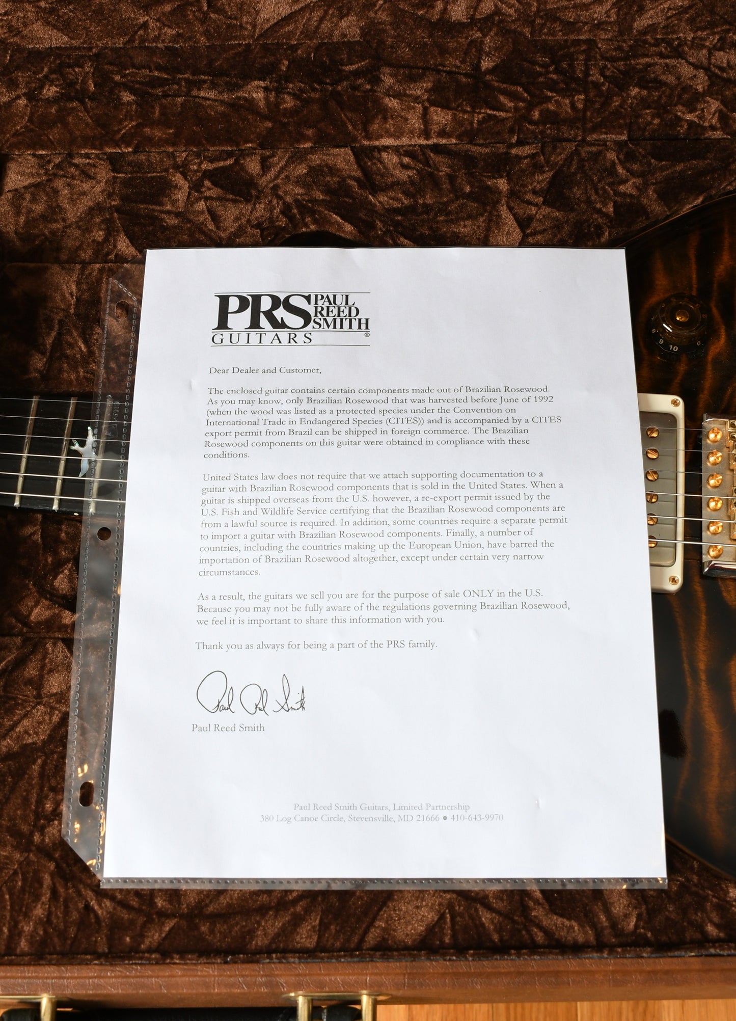2016 Paul Reed Smith PRS Private Stock #6095 Singlecut Trem Tiger's Eye Brazilian Neck