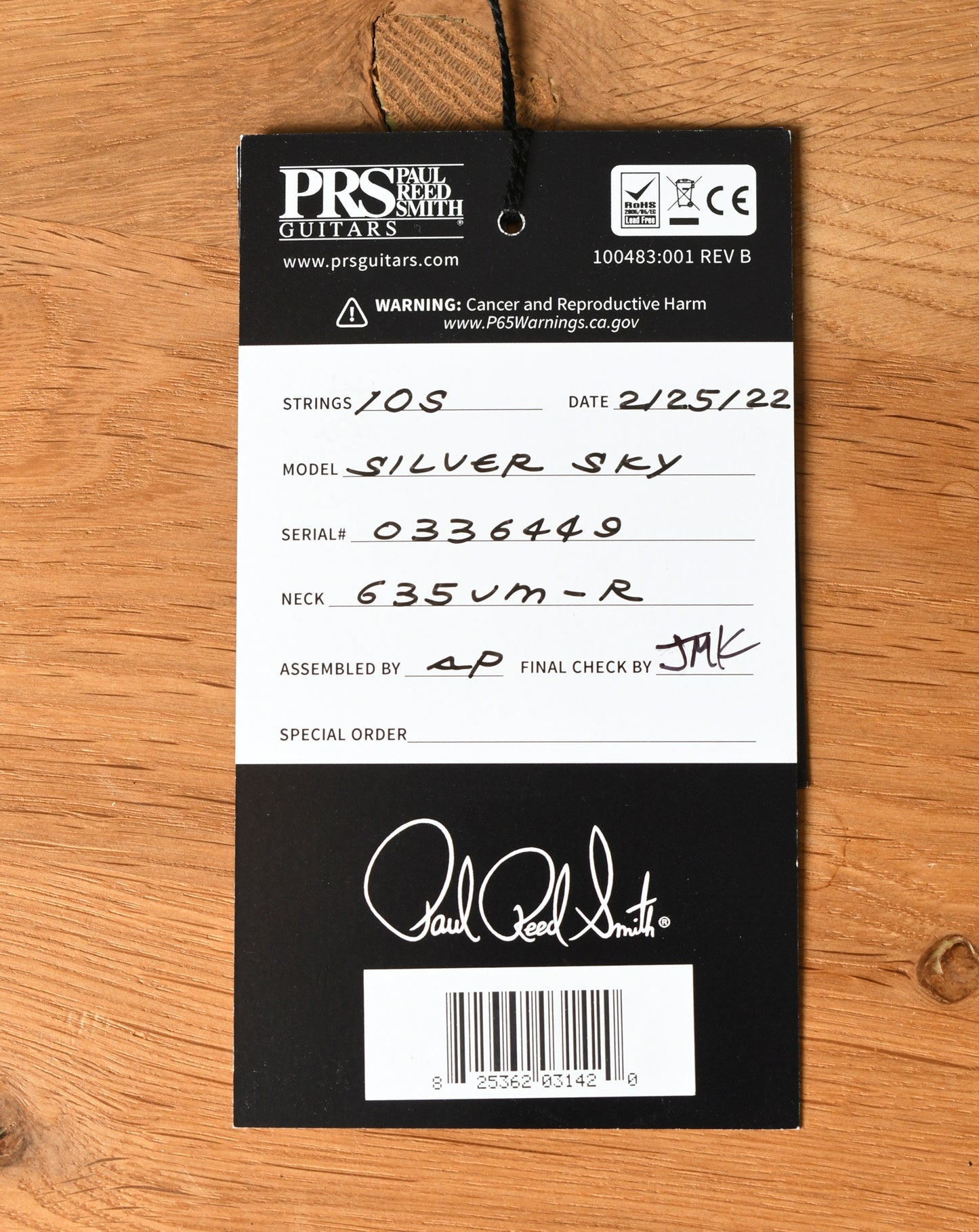 Paul Reed Smith PRS John Mayer Silver Sky Golden Mesa