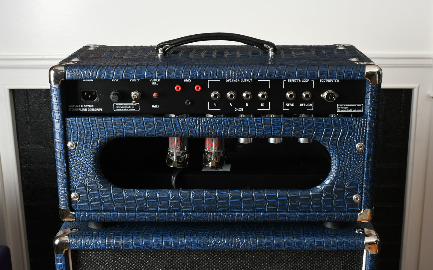 Amplified Nation Wonderland Overdrive V2 50 Watt Head & 1x12 Cabinet Blue Crocodile Tolex