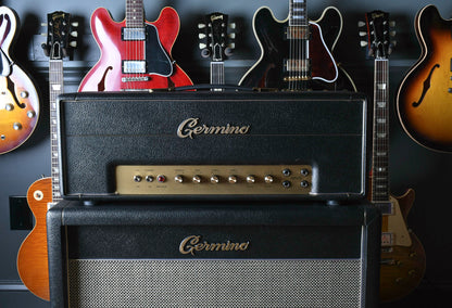 Germino Lead 55 LV Master Volume & Style I 2x12 Cabinet Black Tolex