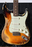 2021 Fender Custom Shop Limited Dual Mag II '60 Stratocaster Super Faded Aged 3 Tone Sunburst Heavy Relic