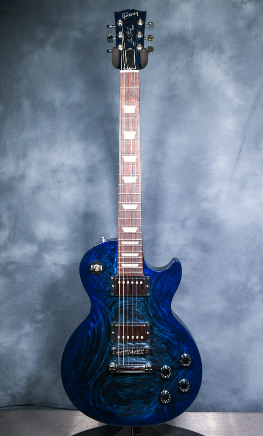 2011 Gibson Anniversary Flood Les Paul Studio Marbleized Blue Swirl