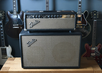1964 Fender Tremolux Blackface Pre-CBS Vintage Piggyback Amplifier AB763