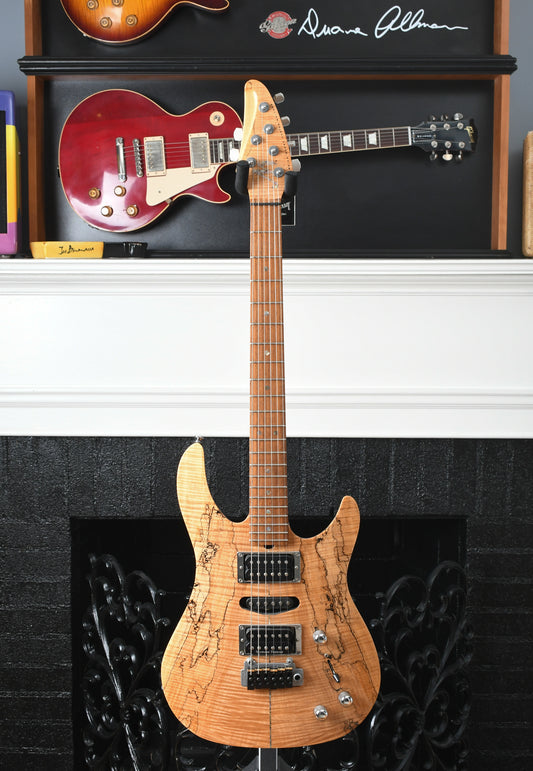 2005 Brian Moore Custom Shop CP90 P Spalted Maple Natural Top