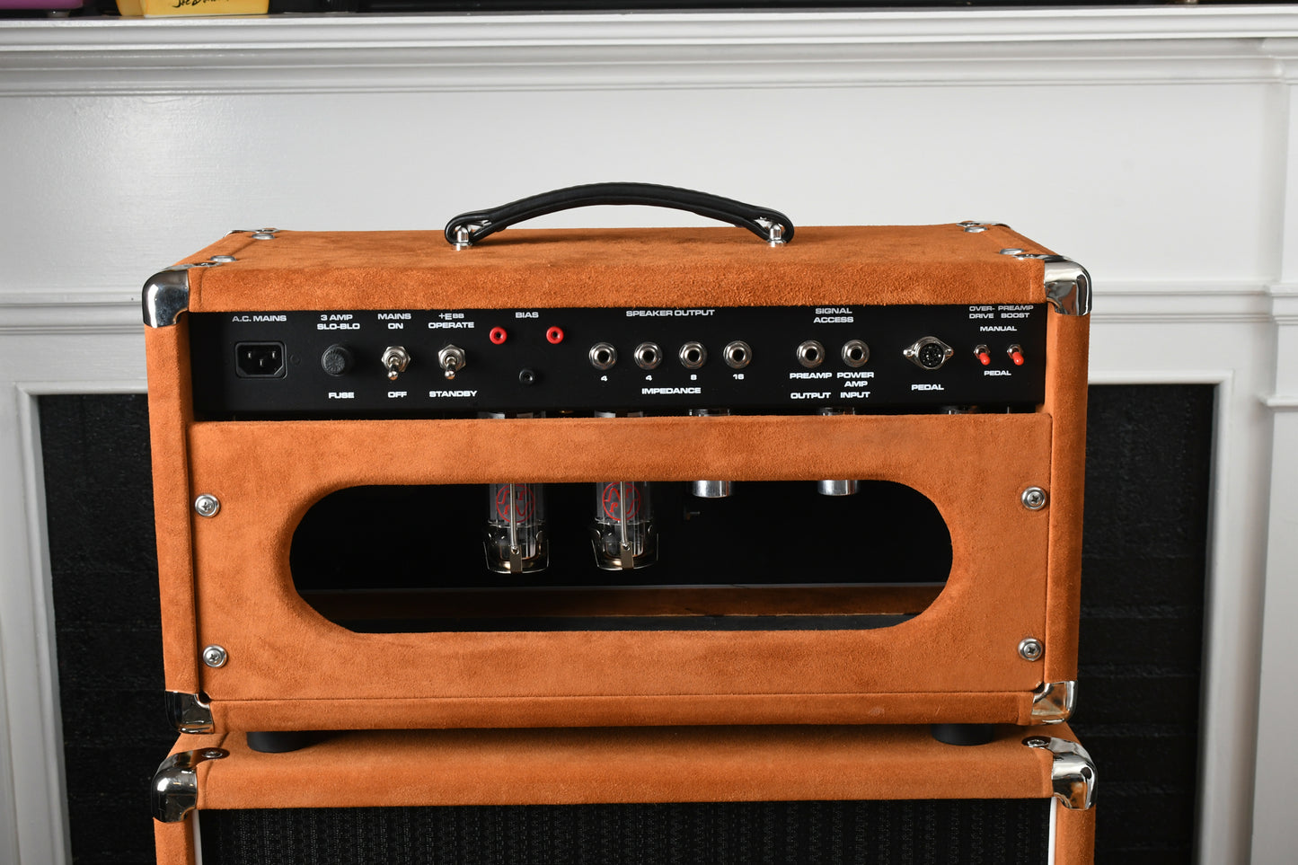 Amplified Nation Bombshell Overdrive 50 Watt Head & 1x12 Cabinet Golden Brown Suede/Black