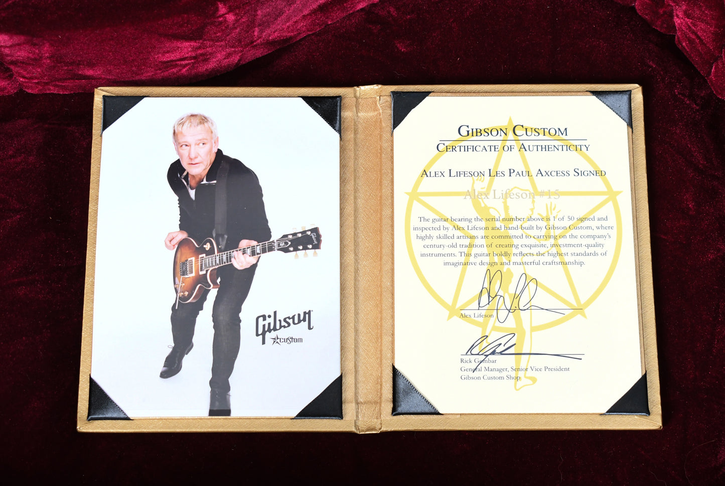 2011 Gibson Custom Shop Alex Lifeson Signed #15/50 Les Paul Axcess Royal Crimson