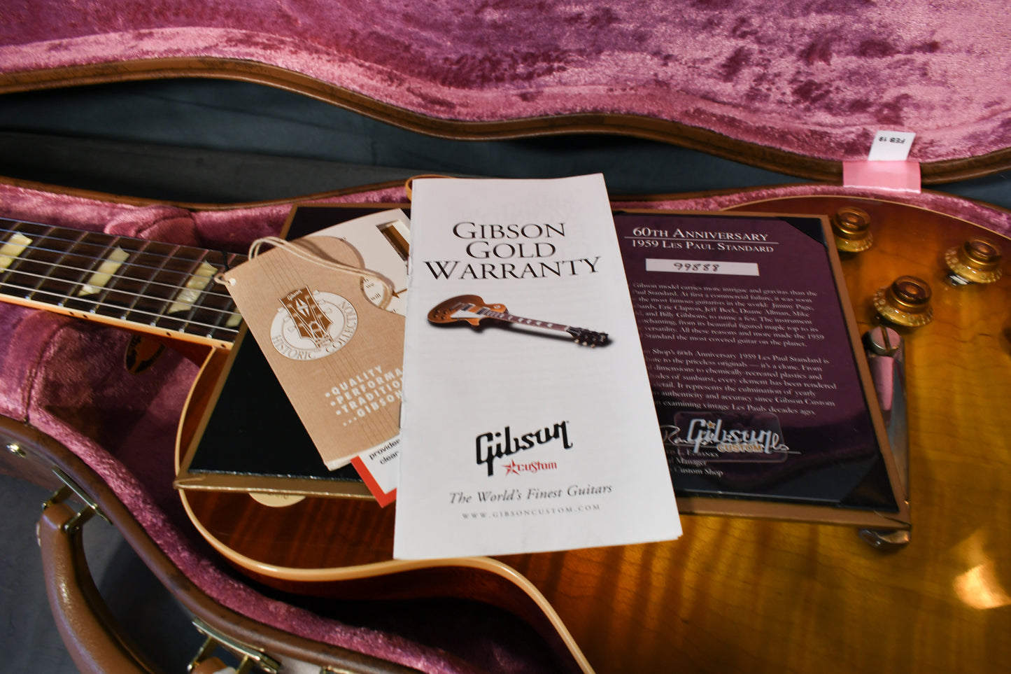 2019 Gibson 60th Anniversary Les Paul 1959 R9 Reissue Cherry Teaburst