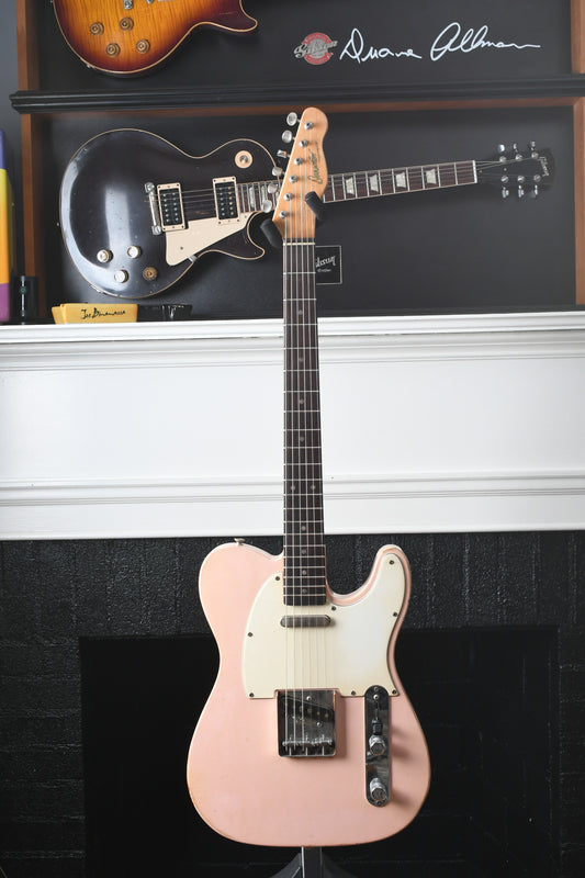 2022 Danocaster Single Cut Shell Pink Budz Pickups