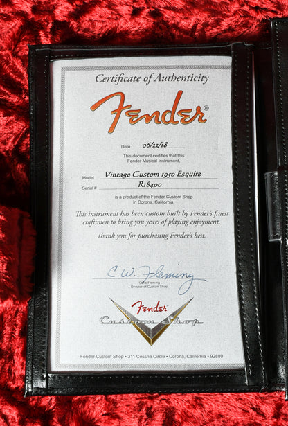 2018 Fender Custom Shop LTD 1950 Double Esquire NOS Nocaster Blonde