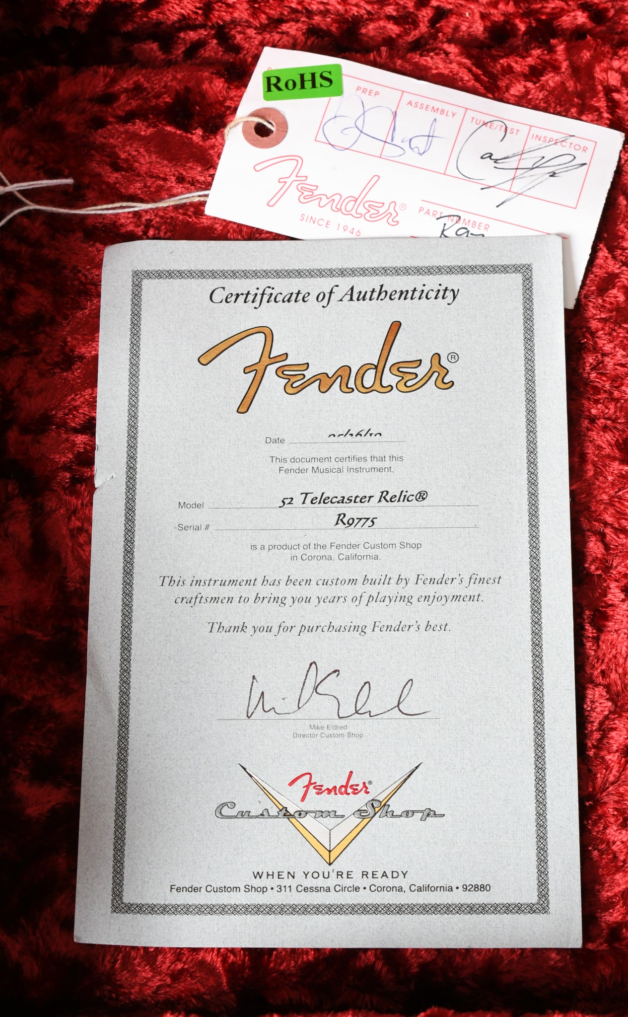 2019 Fender Custom Shop '52 Telecaster Relic with Neck Humbucker 3 tone Sunburst